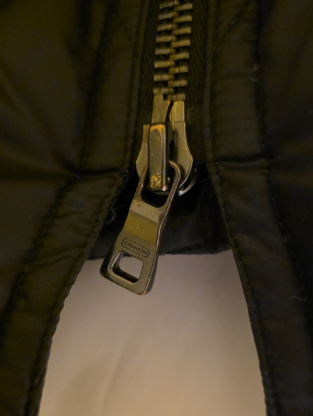 Coach Duck Down Quilted Belted Long Puffer Coat Black XS - Picture 11 of 16